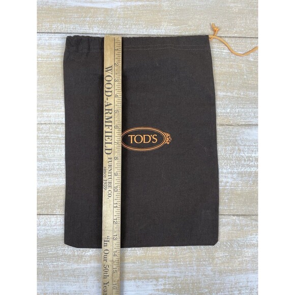 TOD'S Drawstring Logo Dust Bag 10”x 13.5” Purse Shoes Storage Cover - Picture 3 of 4